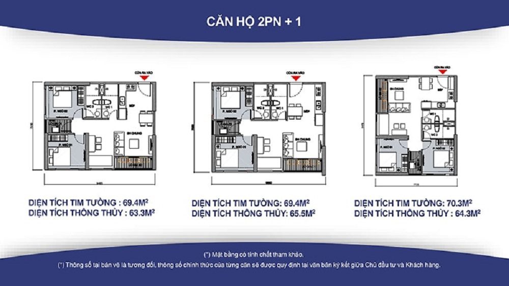 Căn hộ 02PN +1 