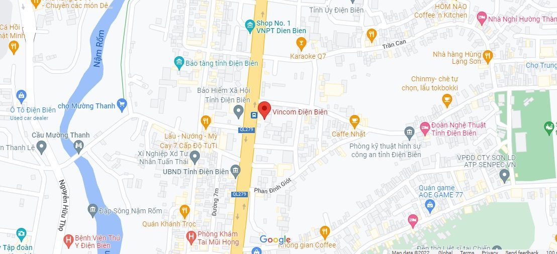 Bản đồ vị trí VINCOM SHOPHOUSE ĐIỆN BIÊN