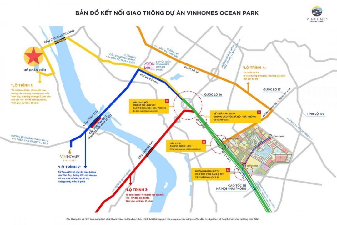 Bản đồ vị trí VINHOMES OCEAN PARK