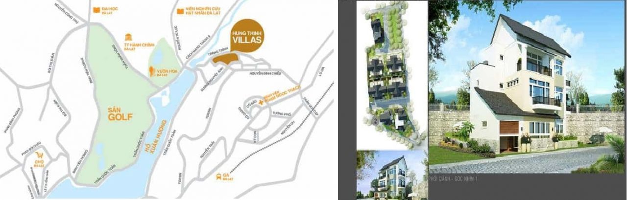 Bản đồ vị trí HƯNG THỊNH VILLAS