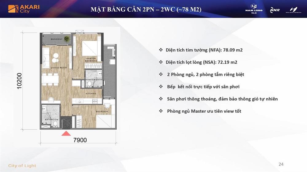 CĂN HỘ 2PN+2WC