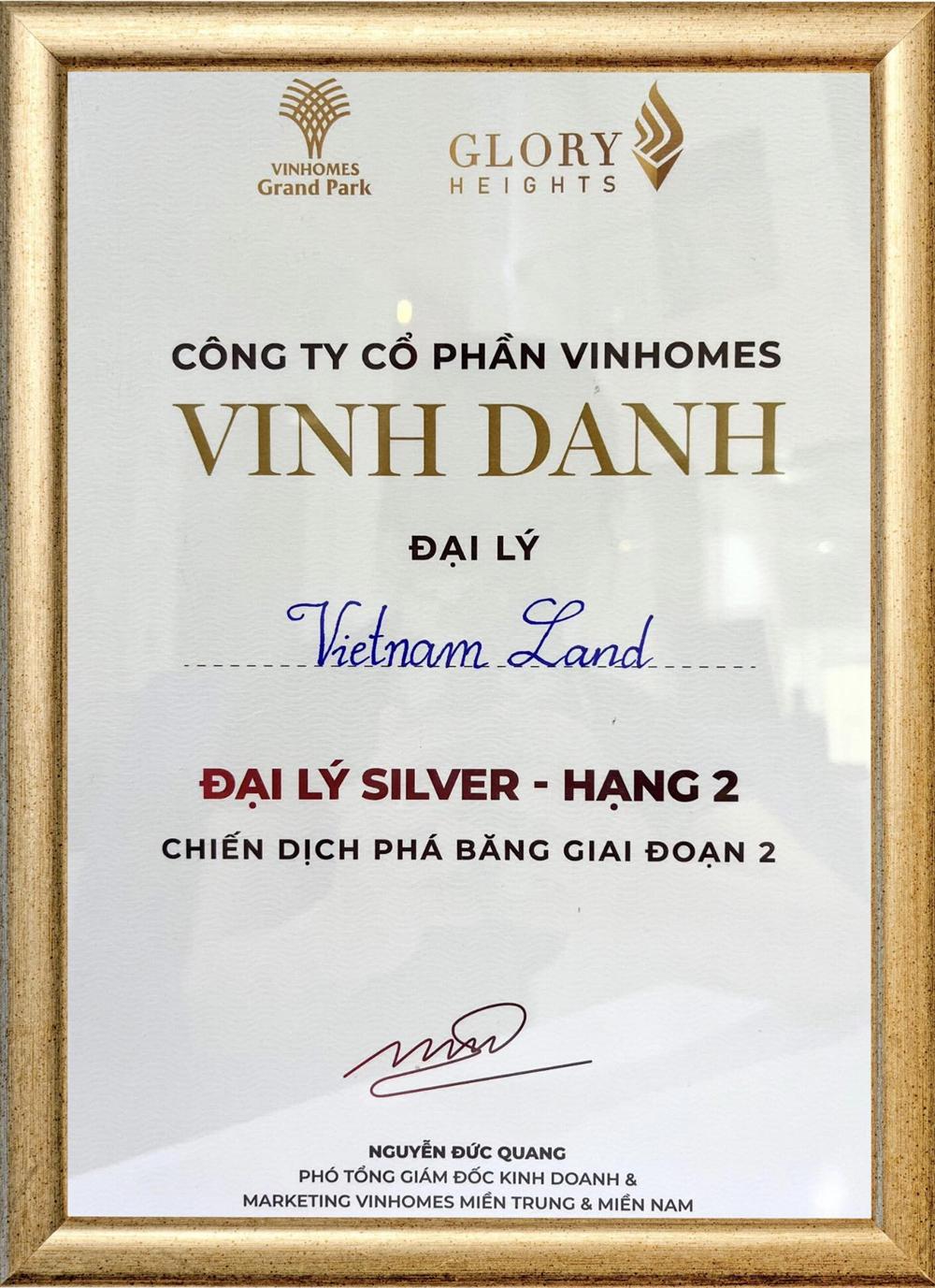 RICHSTAR LAND - đại lý hạng 2 chiến dịch phá băng giai đoạn 2 Vinhomes