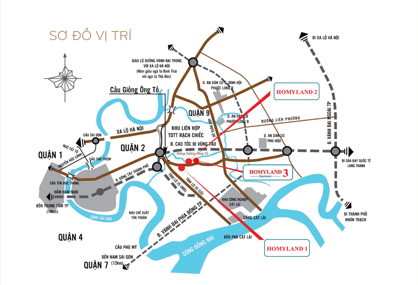 Bản đồ vị trí HOMYLAND 2