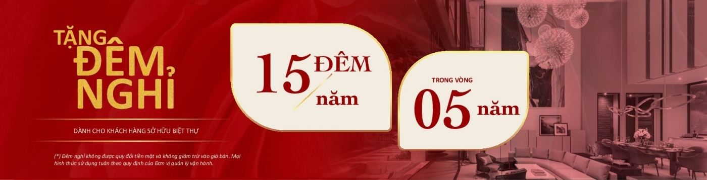 Tặng 15 đêm nghỉ/năm trong vòng 5 năm