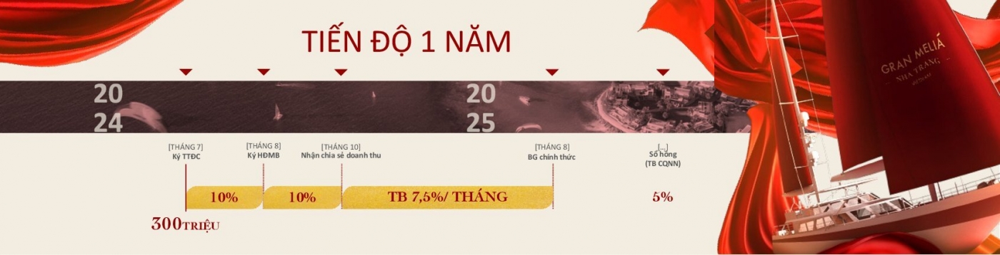 Tiến độ thanh toán trong vòng 1 năm từ 2024-2025